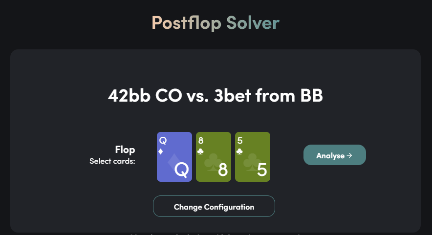 Quick Analyse or Configure your spot!